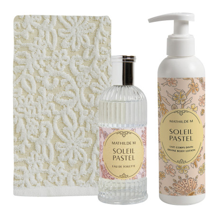 detail Mathilde M. - SOLEIL PASTEL, velká kosmetická sada v taštičce, 4dílná