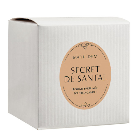detail Mathilde M. - SECRET DE SANTAL, velká tříknotá svíčka 400g
