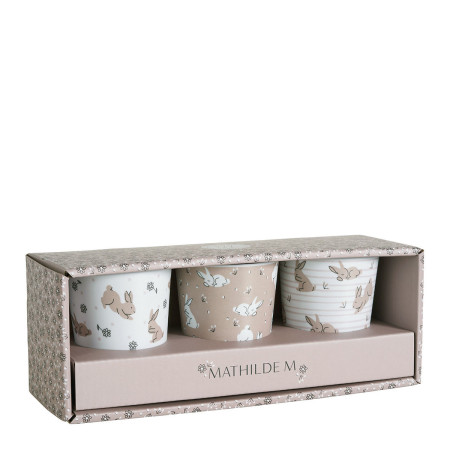 detail Mathilde M. - MY FIRST CUP Králíčci, set 3 kelímků