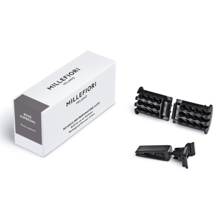 detail Millefiori Milano Icon ROSE ESPRESSO, náplň vůně do auta 1ks