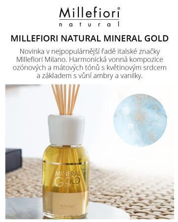 detail Millefiori Milano Difuzér 250ml MINERAL GOLD