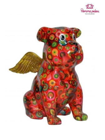 detail Pomme pidou Pokladnička velikost M - BUDDY s křídly, červený