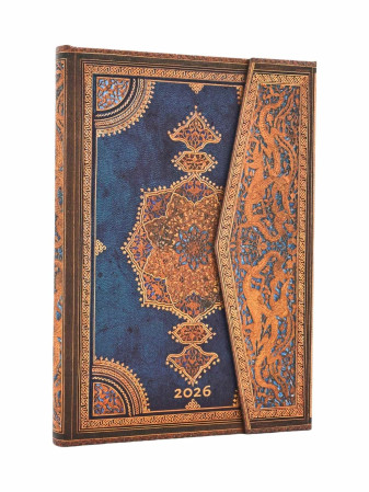 detail Paperblanks Diář 2026 MIDI týdenní vertikální - Safavid Indigo