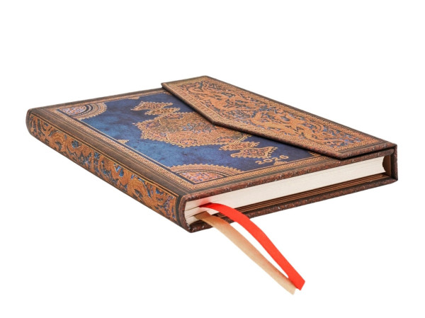 detail Paperblanks Diář 2026 MIDI týdenní vertikální - Safavid Indigo