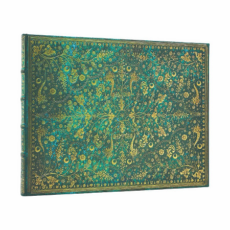 detail Paperblanks KNIHA HOSTŮ - Emerald Flower, Natureš Grace, linkovaná