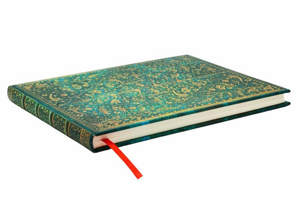 detail Paperblanks KNIHA HOSTŮ - Emerald Flower, Natureš Grace, linkovaná