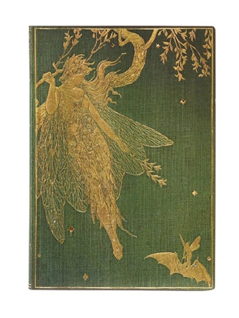 detail Paperblanks MIDI zápisník - OLIVE FAIRY, softcover flexis, linkovaný