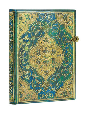 detail Paperblanks MIDI zápisník - TYRKYSOVÉ KRONIKY, linkovaný, 240stran, přeska