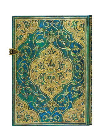detail Paperblanks MIDI zápisník - TYRKYSOVÉ KRONIKY, linkovaný, 240stran, přeska