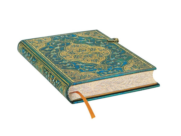 detail Paperblanks MIDI zápisník - TYRKYSOVÉ KRONIKY, linkovaný, 240stran, přeska