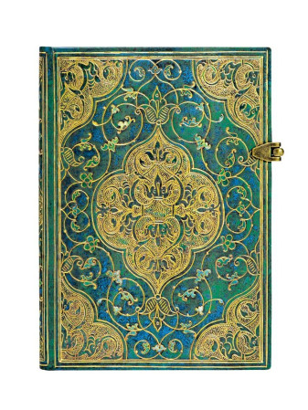 detail Paperblanks MIDI zápisník - TYRKYSOVÉ KRONIKY, linkovaný, 240stran, přeska