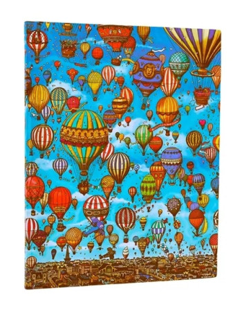 detail Paperblanks MIDI zápisník - Balloon Festival, 170stran, flexi, linkovaný