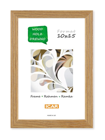 detail Rámeček dřevěný Icar PINIA 00 10x15cm dub