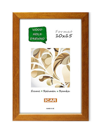 detail Rámeček dřevěný Icar PINIA 10 10x15cm středně hnědý