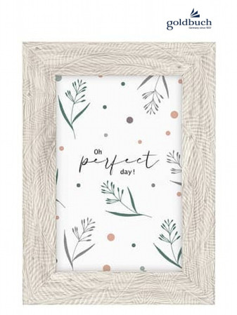 detail Rám plastový 15x20cm Goldbuch FLORINA, šedý melír s aplikací