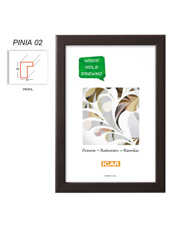 detail Rámeček dřevěný Icar PINIA 02 21x30 (A4) tmavě šedý