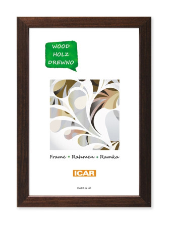 detail Rámeček dřevěný Icar PINIA 4 21x30cm tmavě hnědý