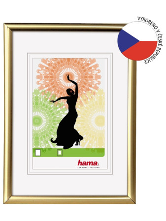 detail Hama rámeček plastový Madrid, zlatý matný, 30x40cm