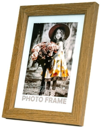 detail Rámeček MDF 50x70 Fandy BEVEL 2 světle hnědý