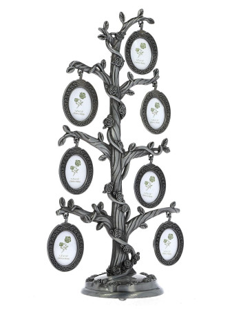 detail Rámeček Gedeon FT11 STROM života 7x foto STŘÍBRNÁ PATINA