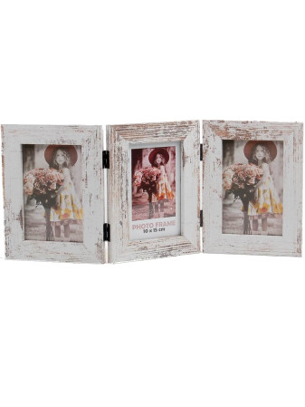 detail Rámeček NARVIK 3x 10x15 šedý melír, dřevo MDF