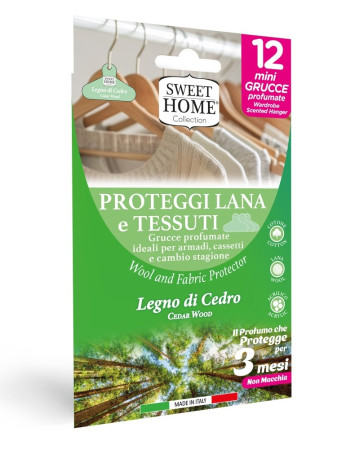detail Sweet Home Vonné karty proti molům 12ks - CEDROVÉ DŘEVO