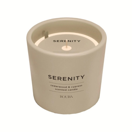 detail ROURA Serenity - Cedarwood & Cypress, Vonná svíčka, 250 g
