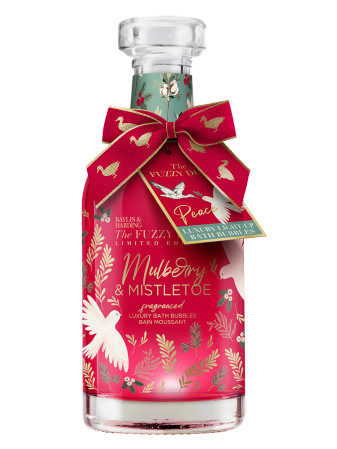 detail Baylis&Harding Zimní královtví Pěna do koupele, svítící skleněná lahev, 500ml