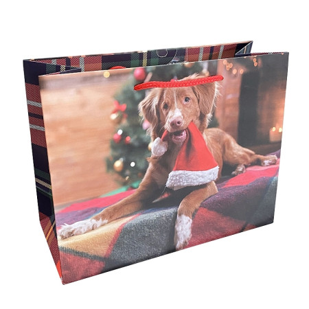 detail Albi Dárková taška TX1 - PEJSEK VÁNOČNÍ, 22,5x17,5x9,5cm