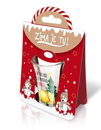 detail Nekupto Zimní panák KAŽDÝ CHCE VIDĚT ZLATÉ PRASÁTKO, tak nalej.