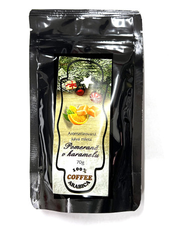 detail Aromatizovaná mletá káva 70 g - POMERANČ V KARAMELU