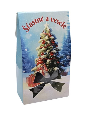 detail Mandle do kapsy v hořké čokoládě 50g - Šťastné a veselé