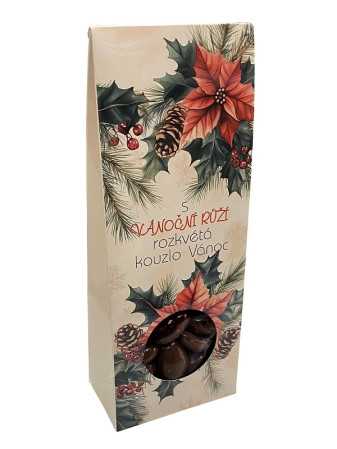detail Vánoční mandle v hořké čokoládě 80g - VÁNOČNÍ RŮŽE