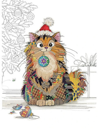 detail Luxusní přání GC014 BUG ART - CAT BAUBLES