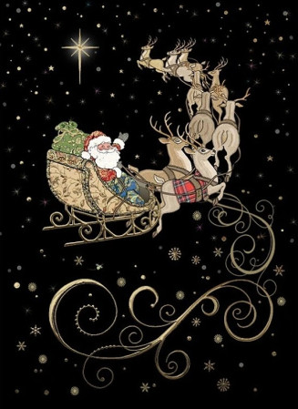 detail Luxusní přání MC045 BUG ART - SANTA'S TEAM