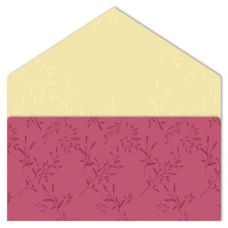 detail Ditipo Obálka na peníze / poukaz - Vínová s větvičkami