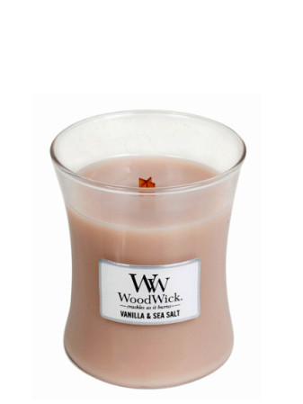 detail Vonná svíčka WoodWick VANILLA & SEA SALT střední 275g