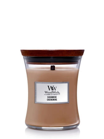 detail Vonná svíčka WoodWick CASHMERE, střední 275 g