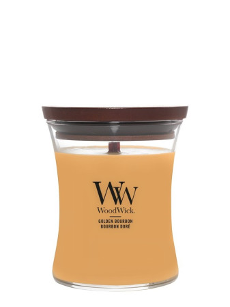 detail Vonná svíčka WoodWick GOLDEN BOURBON, střední 275g