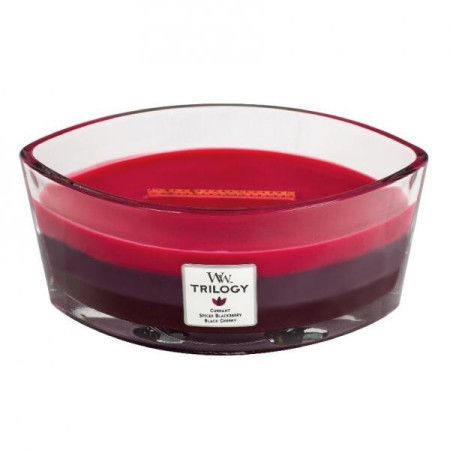 detail Vonná svíčka WoodWick Trilogy SUN RIPENED BERRIES široký knot 453,6g