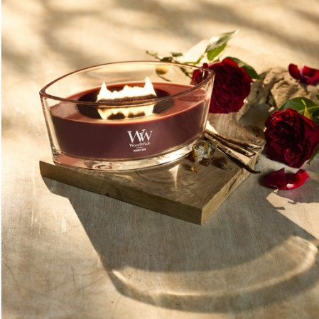 detail Vonná svíčka WoodWick ROUGE OUD, širkoý knot 453g
