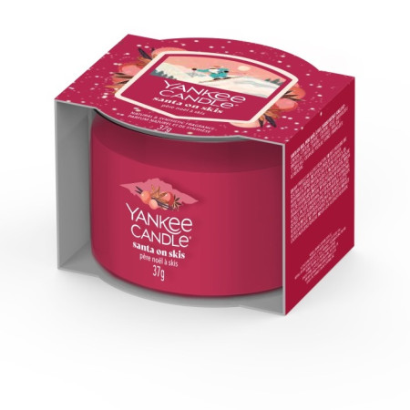 detail Yankee Candle Votiv ve skle 37g SANTA ON SKIS