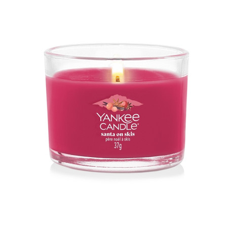 detail Yankee Candle Votiv ve skle 37g SANTA ON SKIS