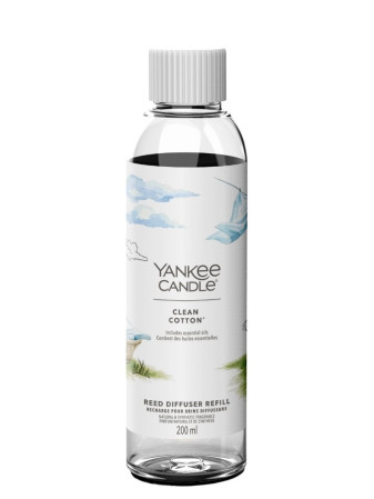 detail Yankee Candle Reed difuzér náplň CLEAN COTTON, 200 ml