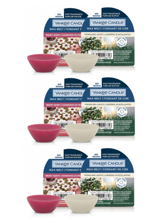 detail Yankee Candle 3x MERRY BERRY + 3x TWINKLING LIGHTS, vonné vosky