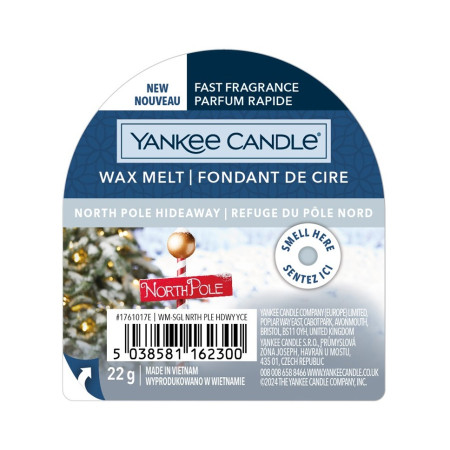 detail Yankee Candle NORTH POLE HIDEAWAY, vonný vosk 22g