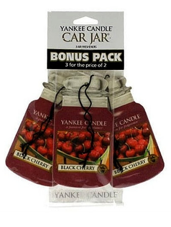 detail Yankee Candle BLACK CHERRY papírová visačka SADA 3 ks