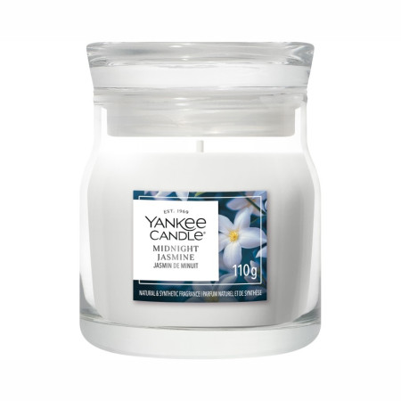detail Yankee Candle Midnight Jasmine, signature malá svíčka 110 g