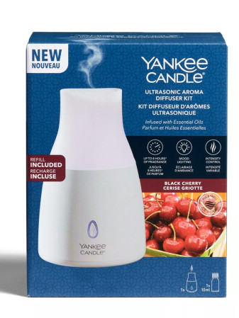 detail Yankee Candle ULTRASONIC DIFUZÉR BLACK CHERRY, starter kit