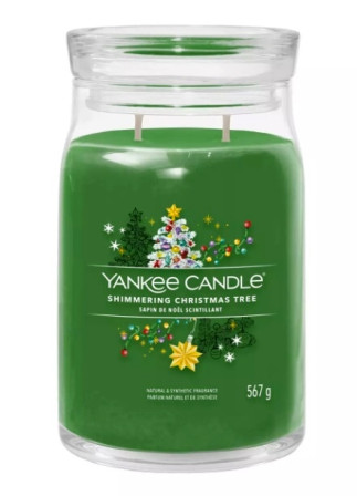 detail Yankee Candle SHIMMERING CHRISTMAS, signature velká svíčka 567 g